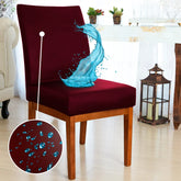 Capa Impermeável para cadeira de jantar vinho marsala